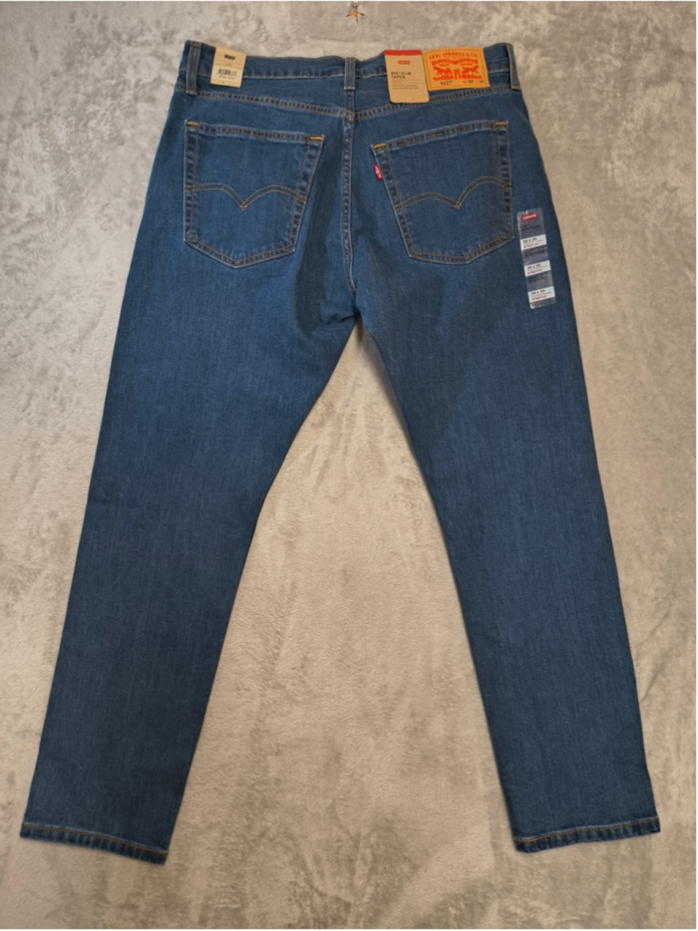 Levi's 512 Slim Taper Stretch Jeans Men's 36x30 Blue Wash NWT